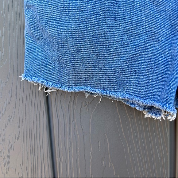 Pacsun Mom Jean Shorts 26 High Rise Distressed Blue Cotton Women’s - Picture 6 of 13